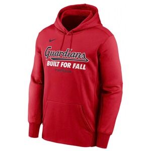 NEW Nike Cleveland Guardians MLB Built For Fall Red Therma-FIT Hoodie SMALL